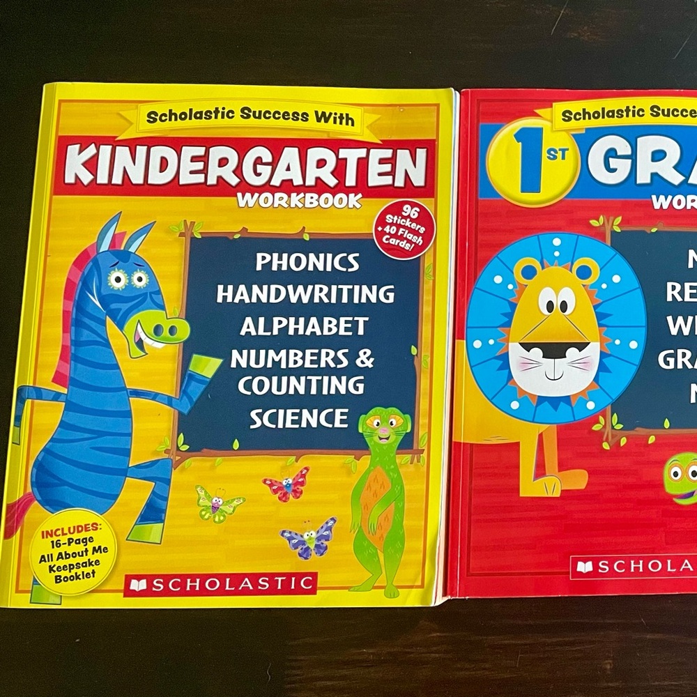 Scholastic Workbooks Kindergarten, 1st & 2nd Grades